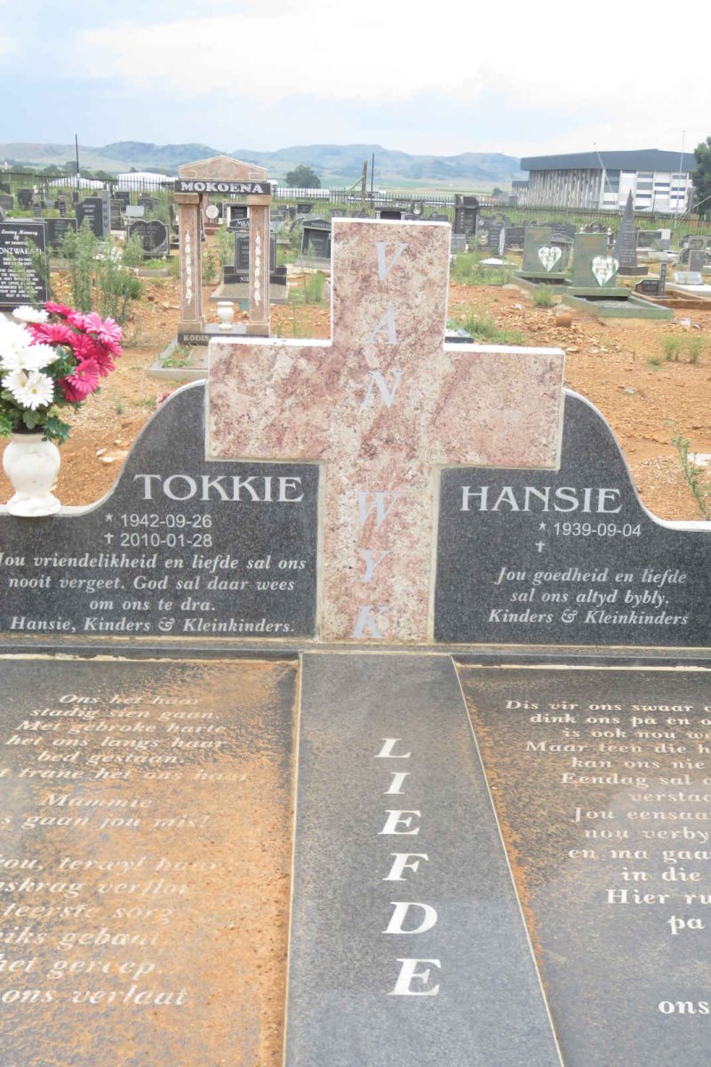WYK Hansie, van 1939- &amp; Tokkie 1942-2010