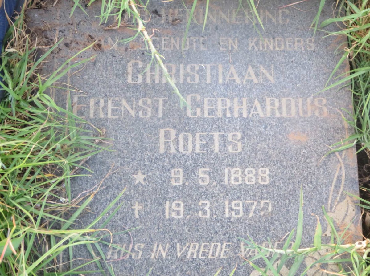 ROETS Erenst Gerhardus 1888-1970