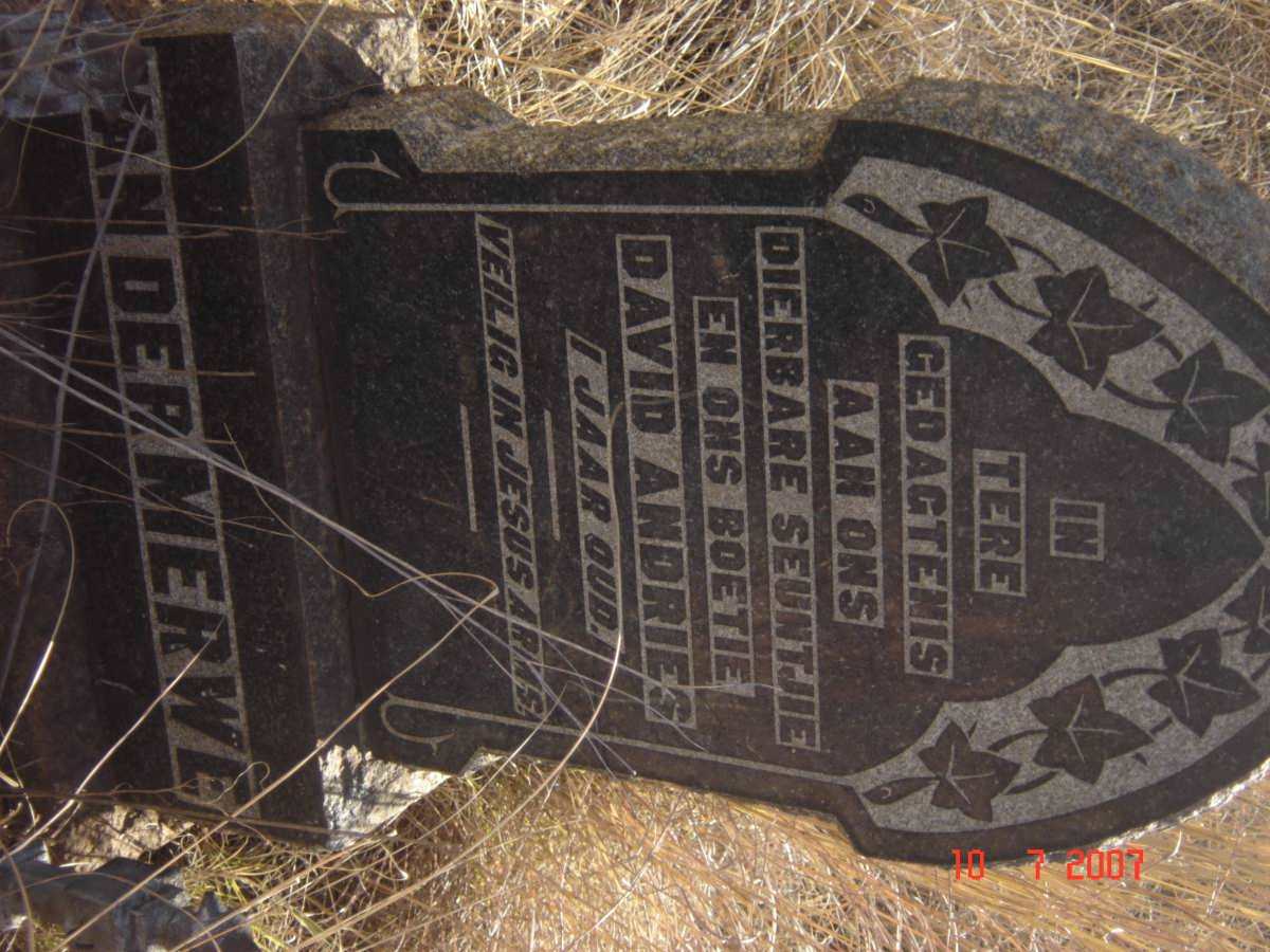 MERWE David Andries, van der