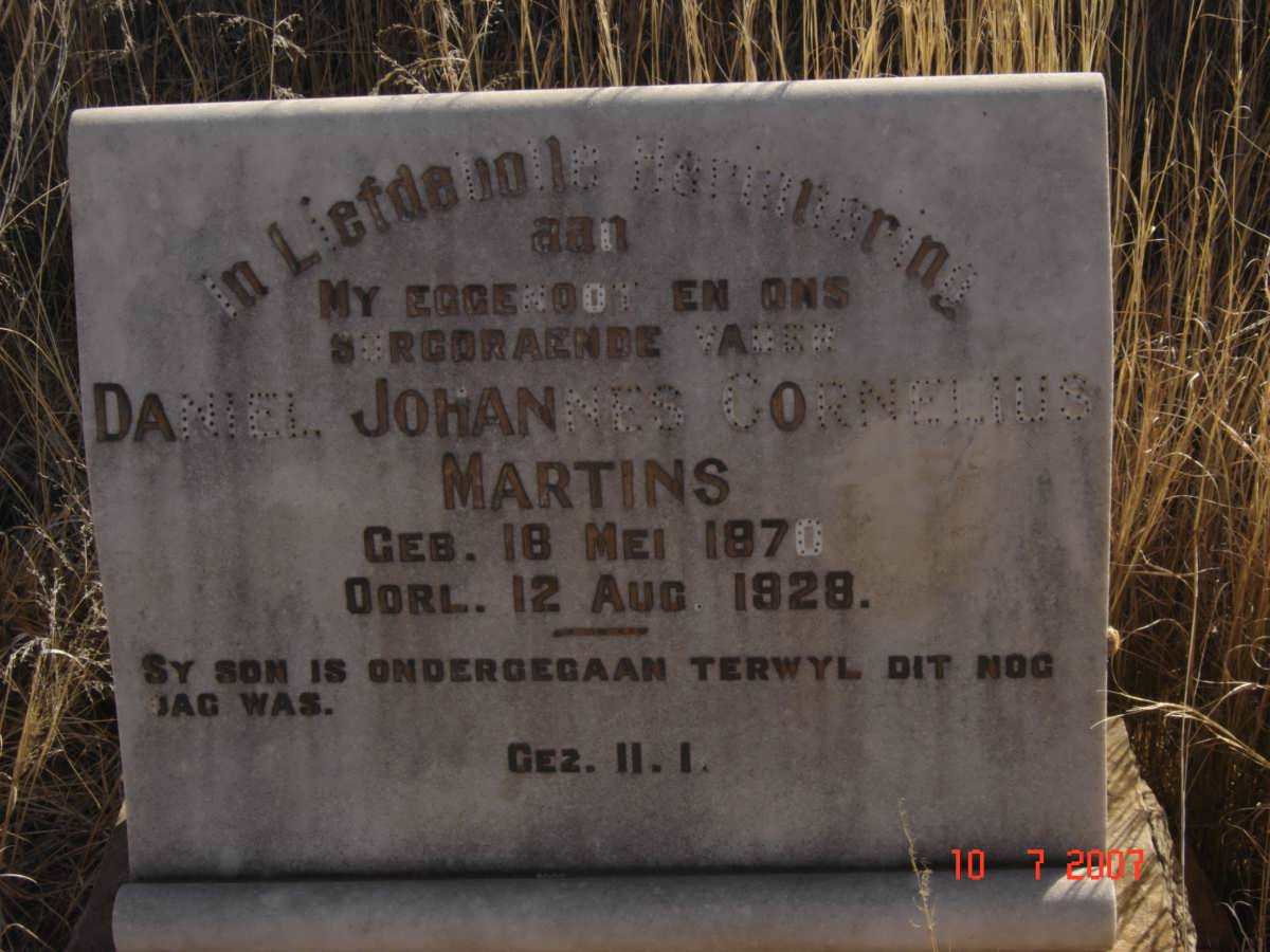 MARTINS Daniel Johannes Cornelius 1870-1928