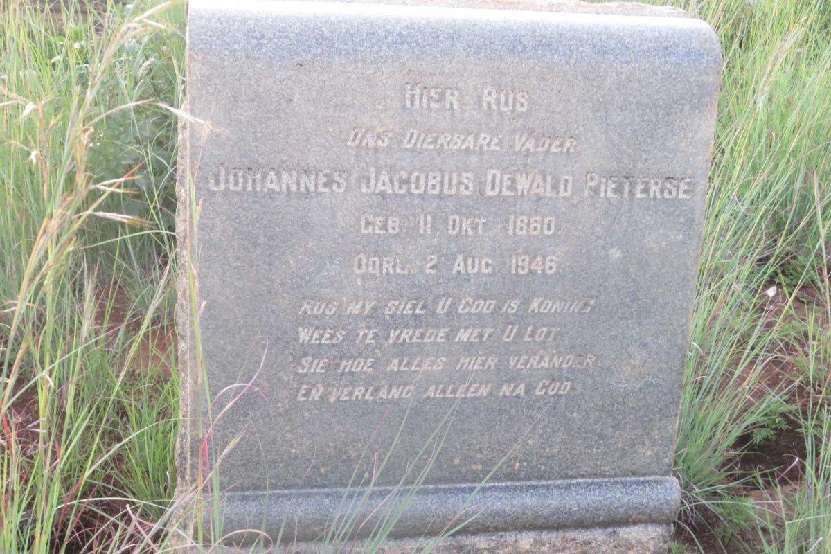 PIETERSE Johannes Jacobus Dewald 1860-1946