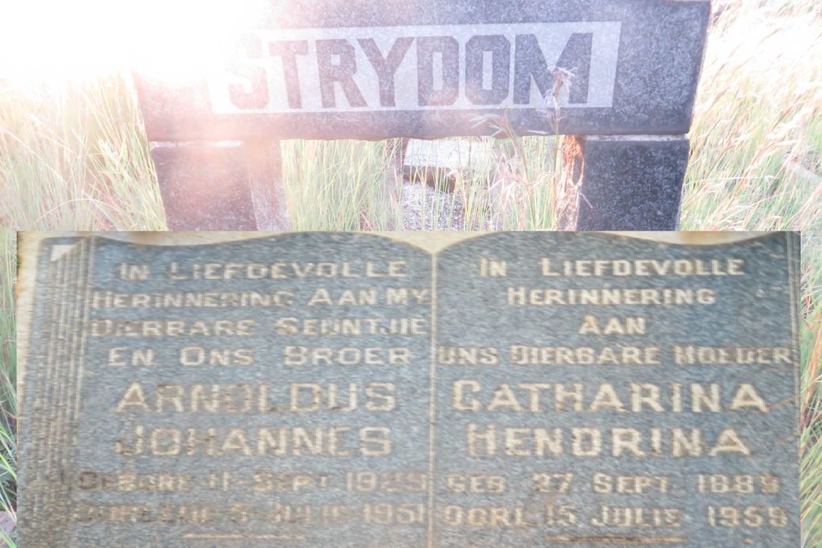 STRYDOM Catharina Hendrina 1889-1959 :: STRYDOM Arnoldus Johannes 1929-1951