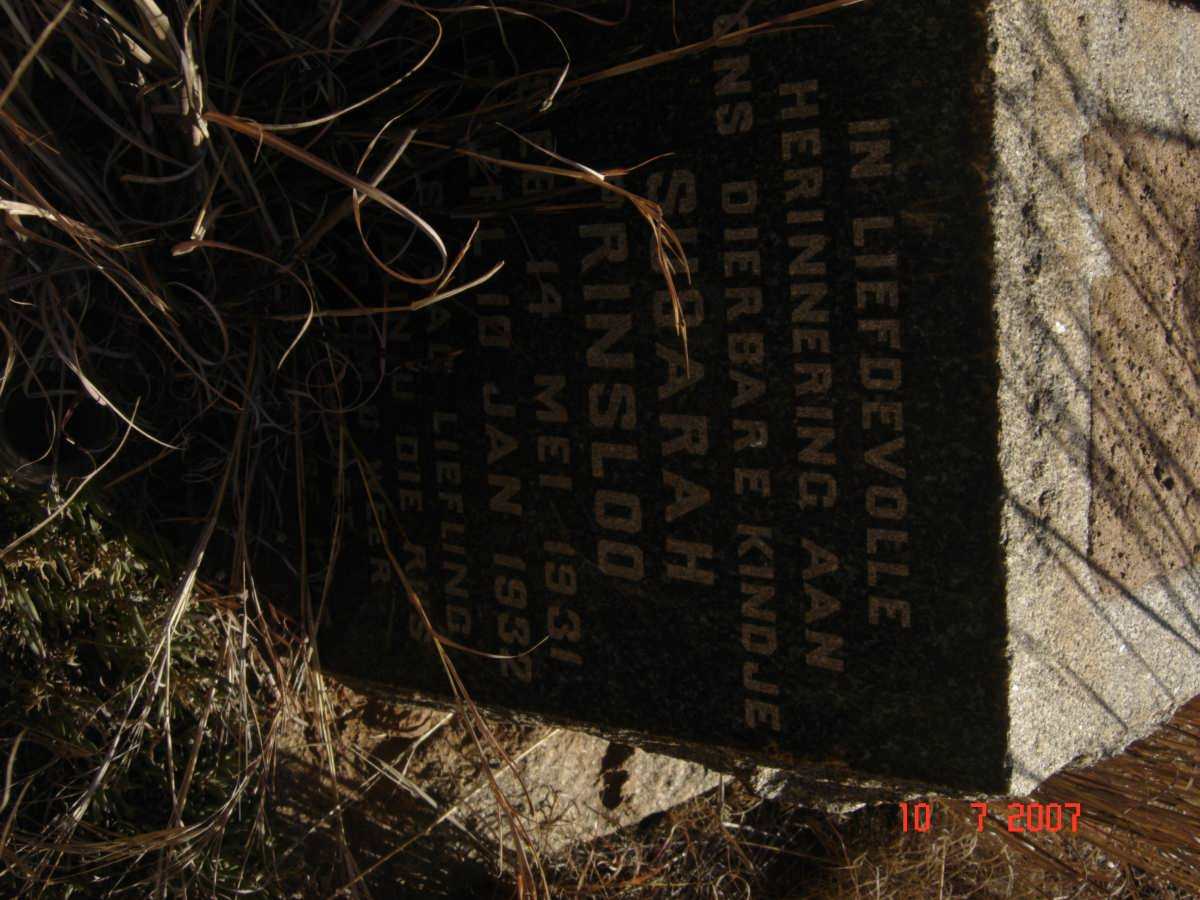 PRINSLOO Susarah 1931-1932