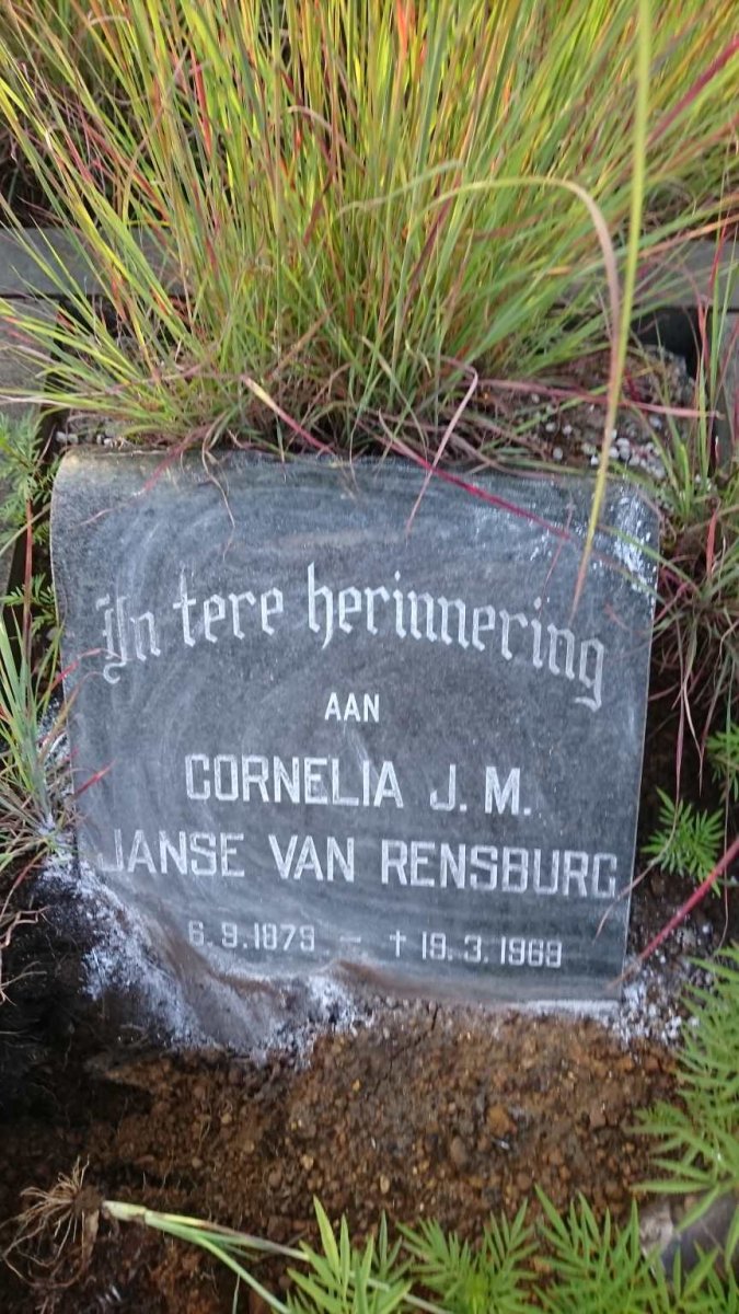 RENSBURG Cornelia J.M., Janse van 1879-1969