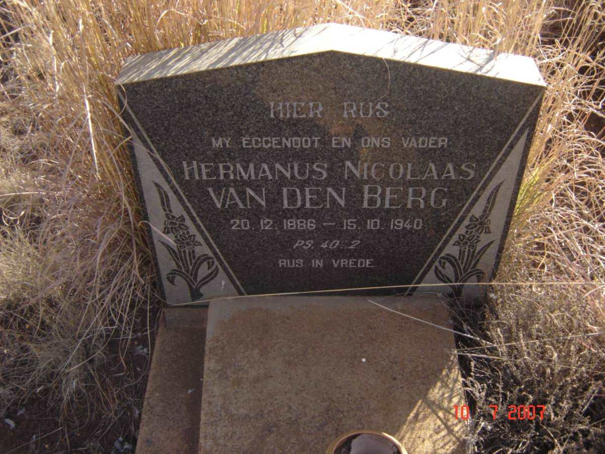 BERG Hermanus Nicolaas, van den 1886-1940