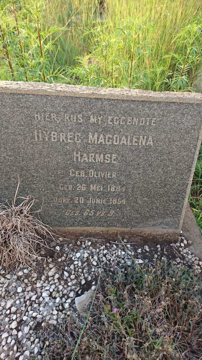 HARMSE Hybreg Magdalena nee OLIVIER 18?4-1954