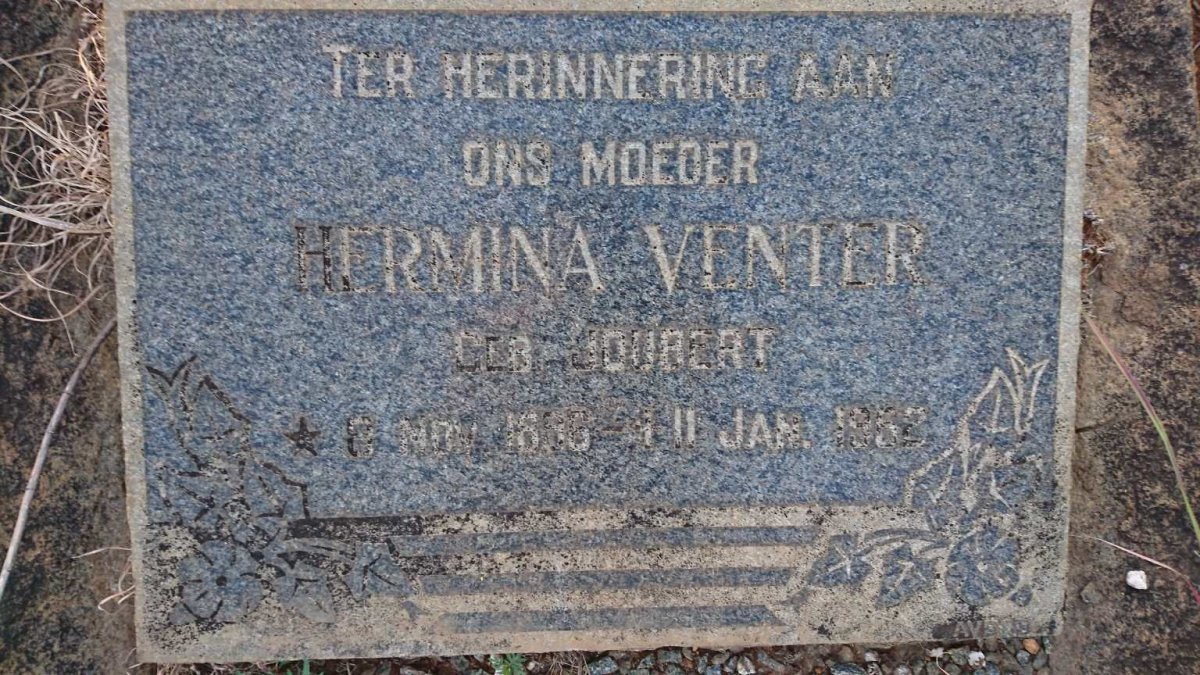 VENTER Hermina nee JOUBERT 1896-1962