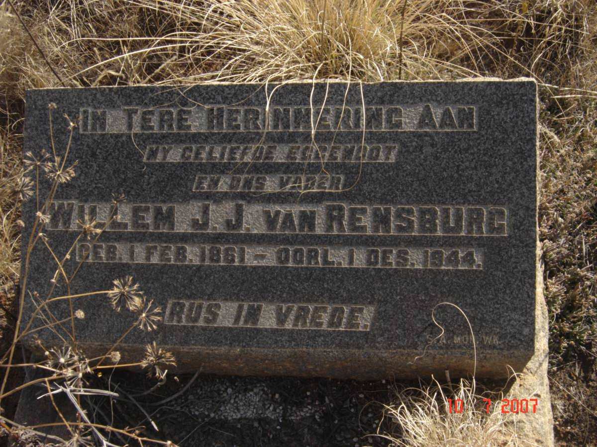 RENSBURG Willem J.J., van 1861-1944
