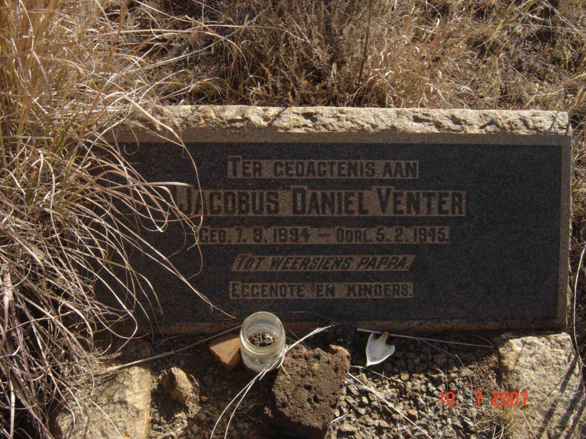 VENTER Jacobus Daniel 1894-1945