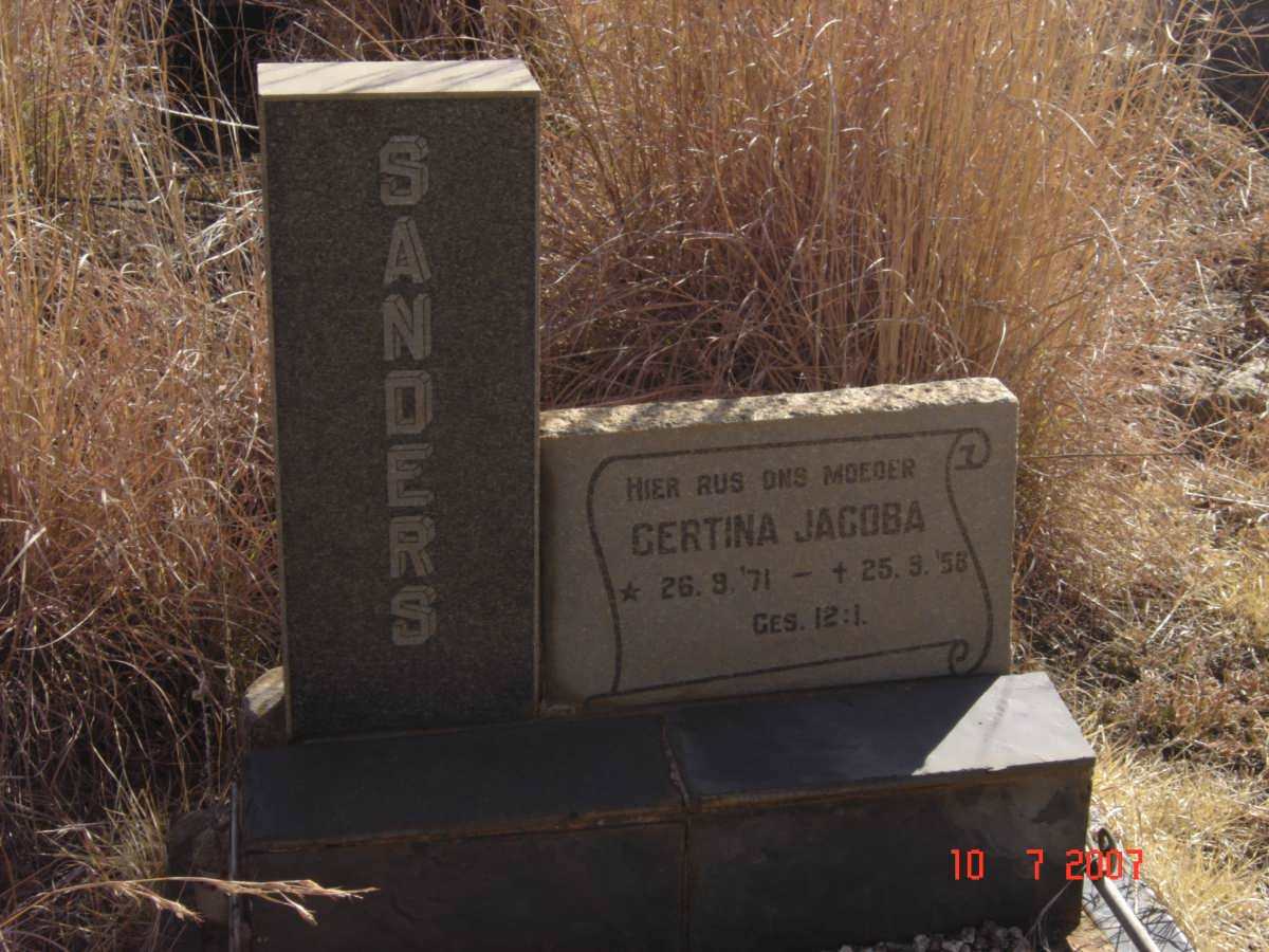 SANDERS Certina Jacoba 1871-1958