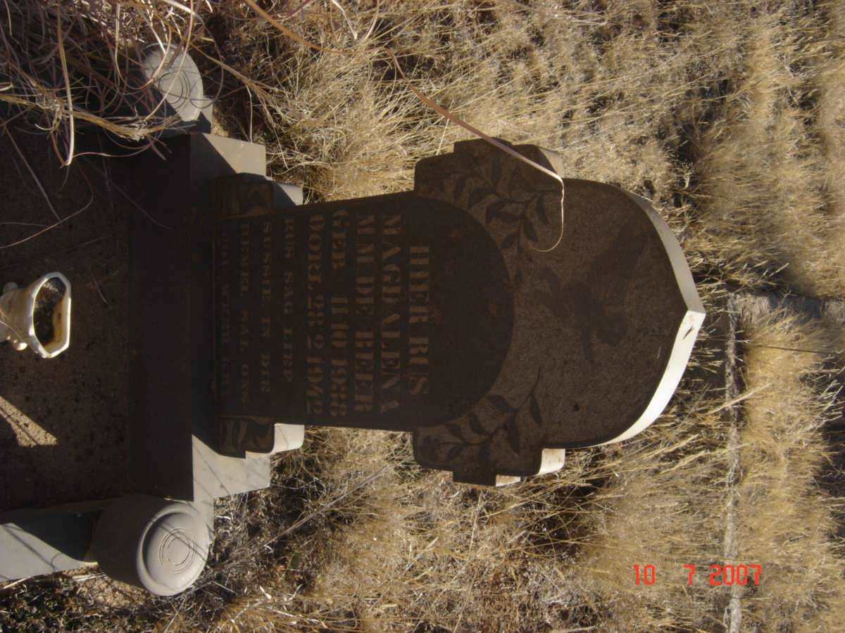 BEER Magdalena M.M., de 1938-1942