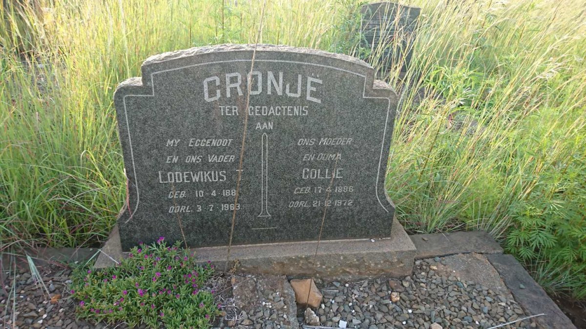 CRONJE Lodewikus T. 188?-1963 &amp; Collie 1886-1972