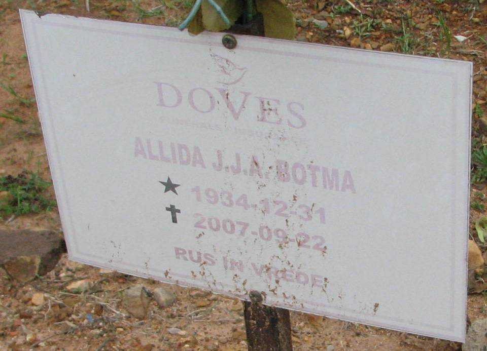 BOTMA Allida J.J.A. 1934-2007