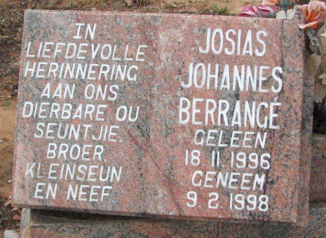 BERRANGE Josias Johannes 1996-1998