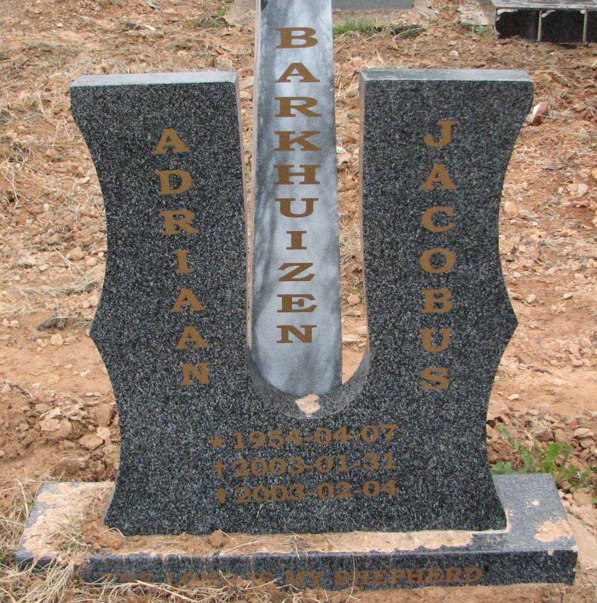 BARKHUIZEN Adriaan Jacobus 1954-2003
