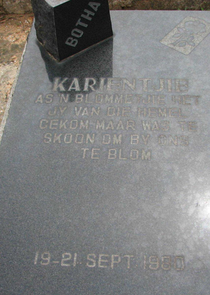 BOTHA Karientjie 1980-1980