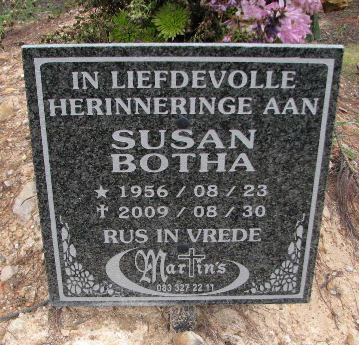 BOTHA Susan 1956-2009
