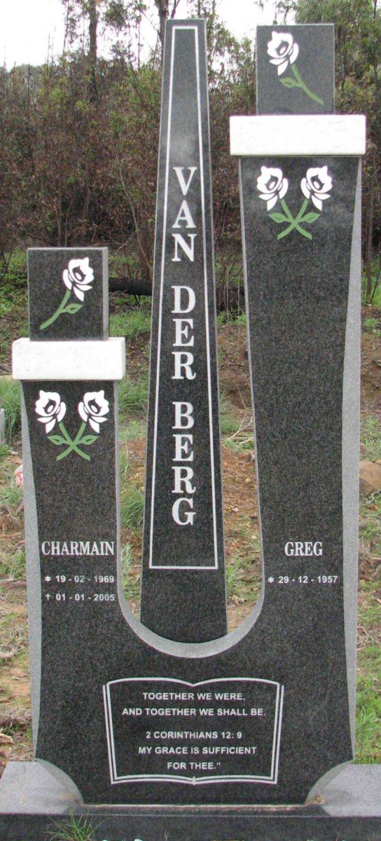 BERG Greg, van der 1957- &amp; Charmaine 1969-2005