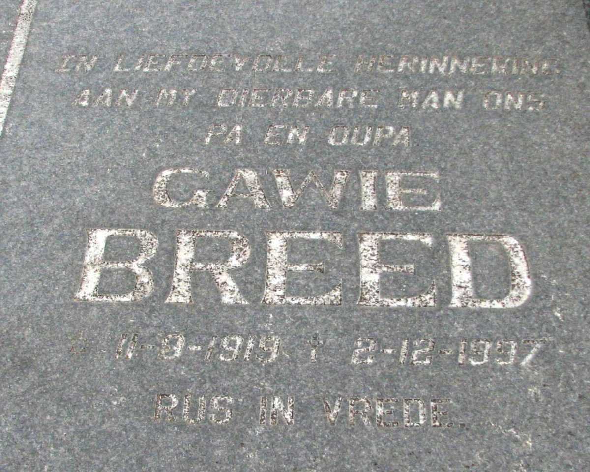 BREED Gawie 1919-1997