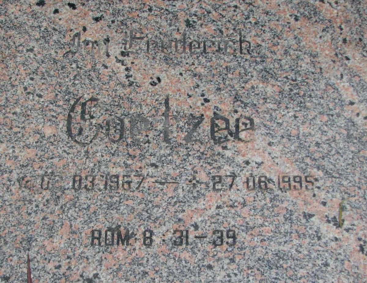 COETZEE Jan Frederick 1967-1995