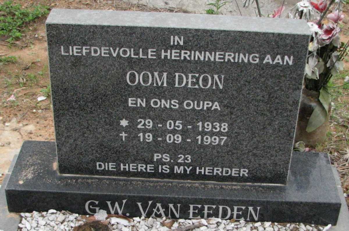 EEDEN G.W., van 1938-1997