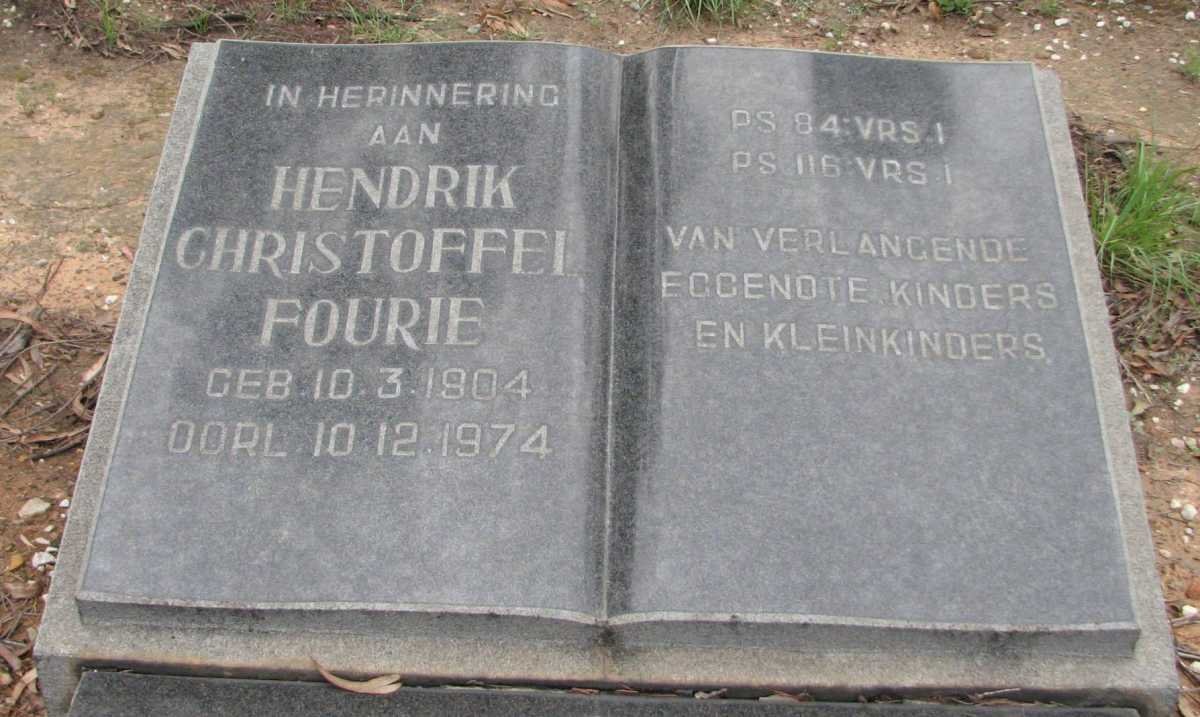 FOURIE Hendrik Christoffel 1904-1974