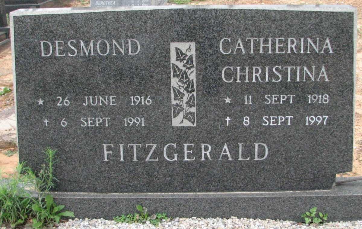 FITZGERALD Desmond 1916-1991 &amp; Catherina Christina 1918-1997