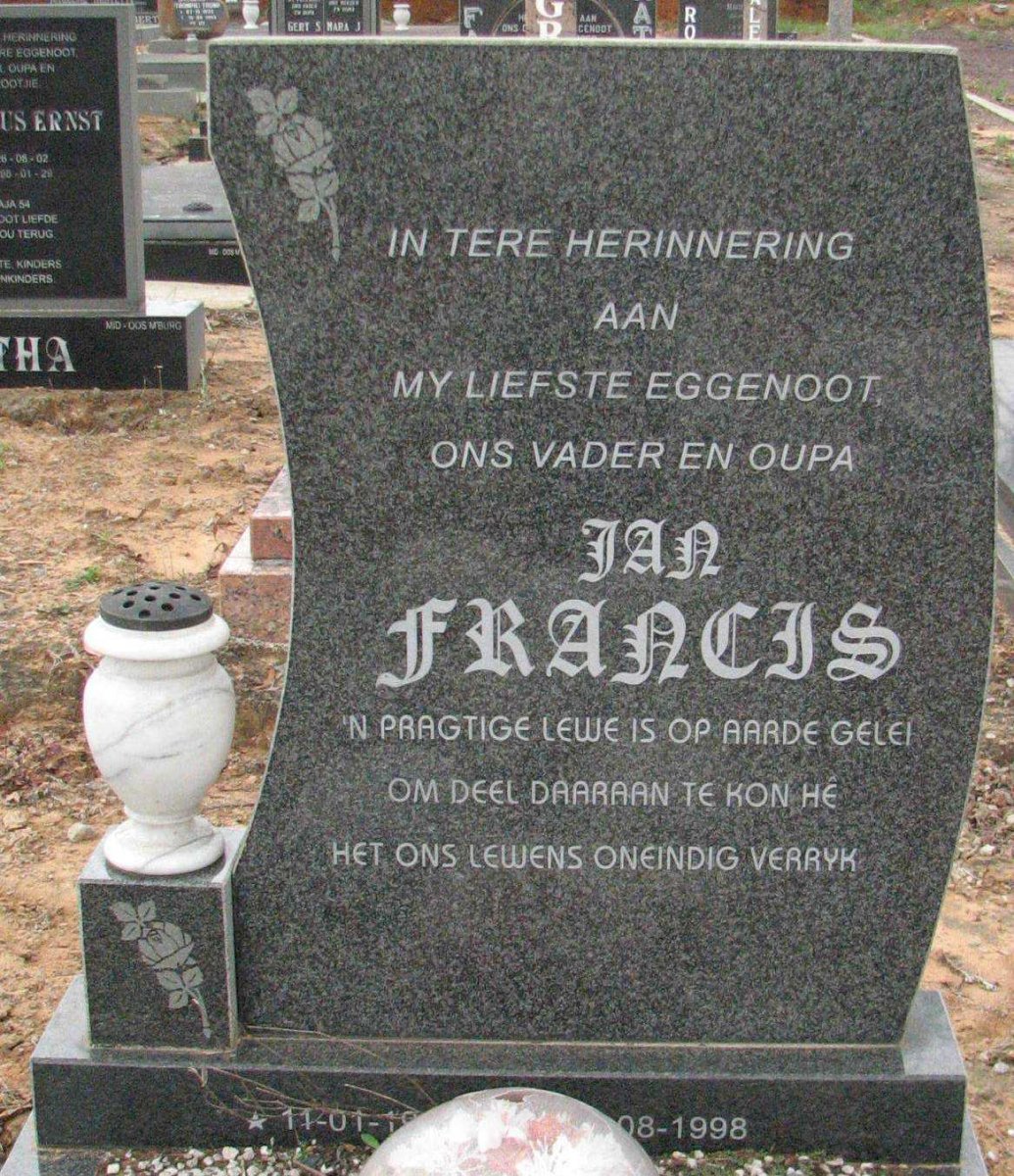 FRANCIS Jan 19??-1998