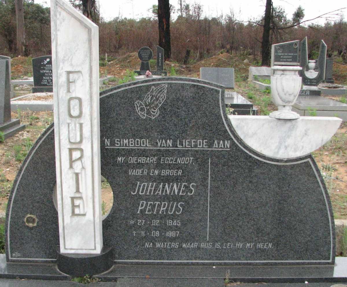 FOURIE Johannes Petrus 1945-1987
