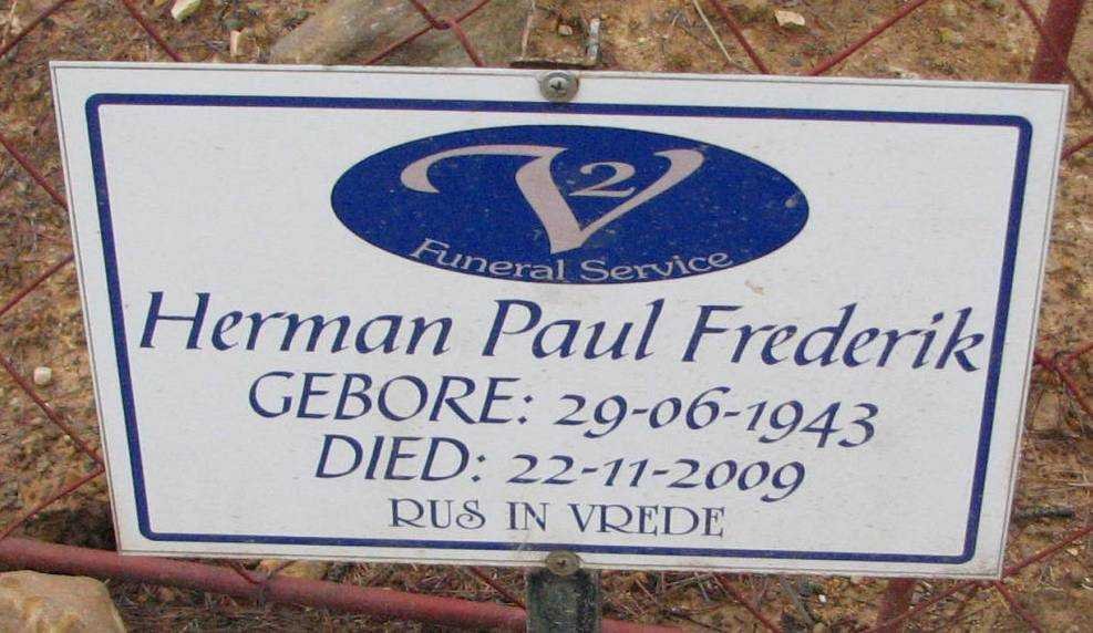 FREDERIK Hendrik Paul 1943-2009