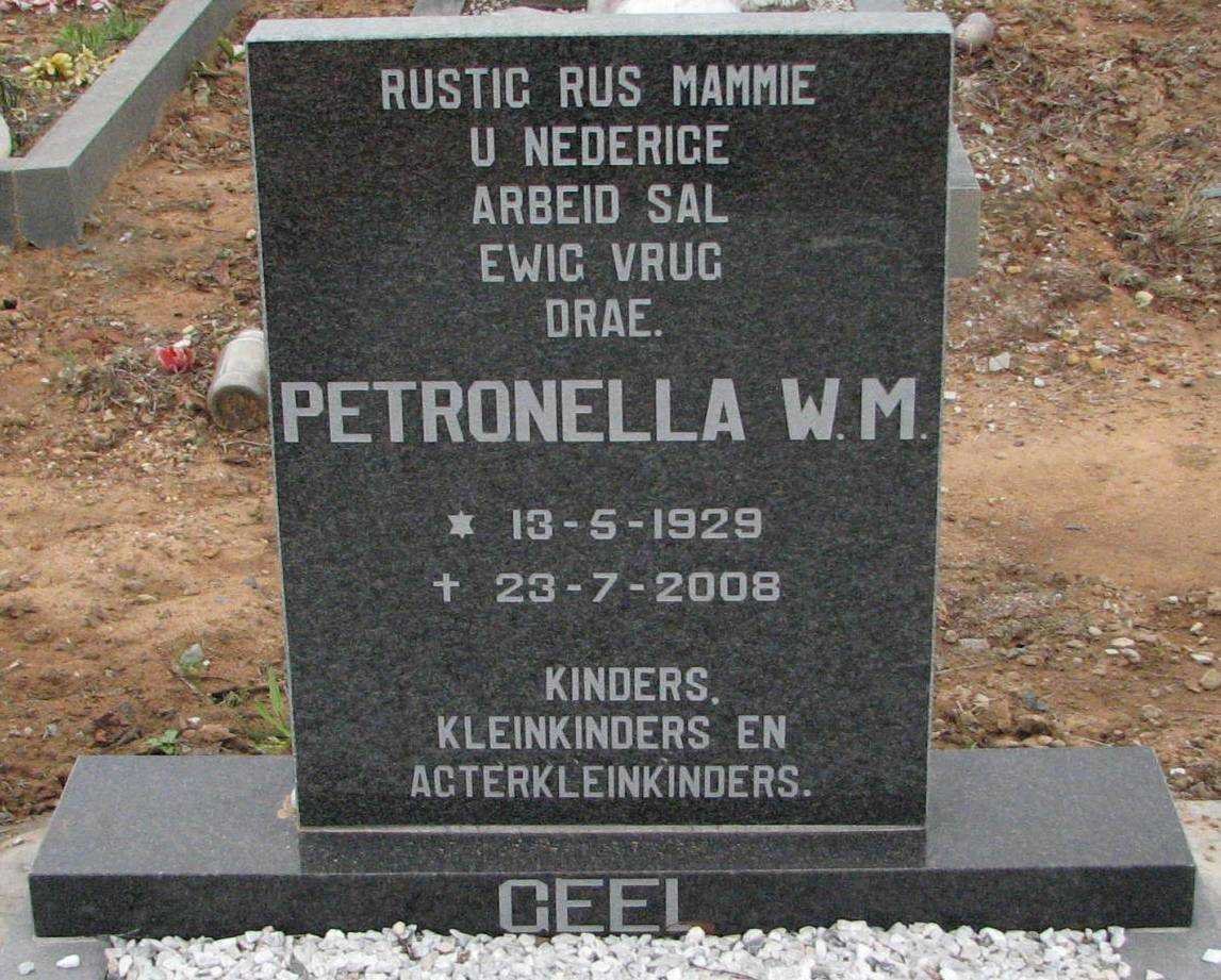 GEEL Petronella W.M. 1929-2008