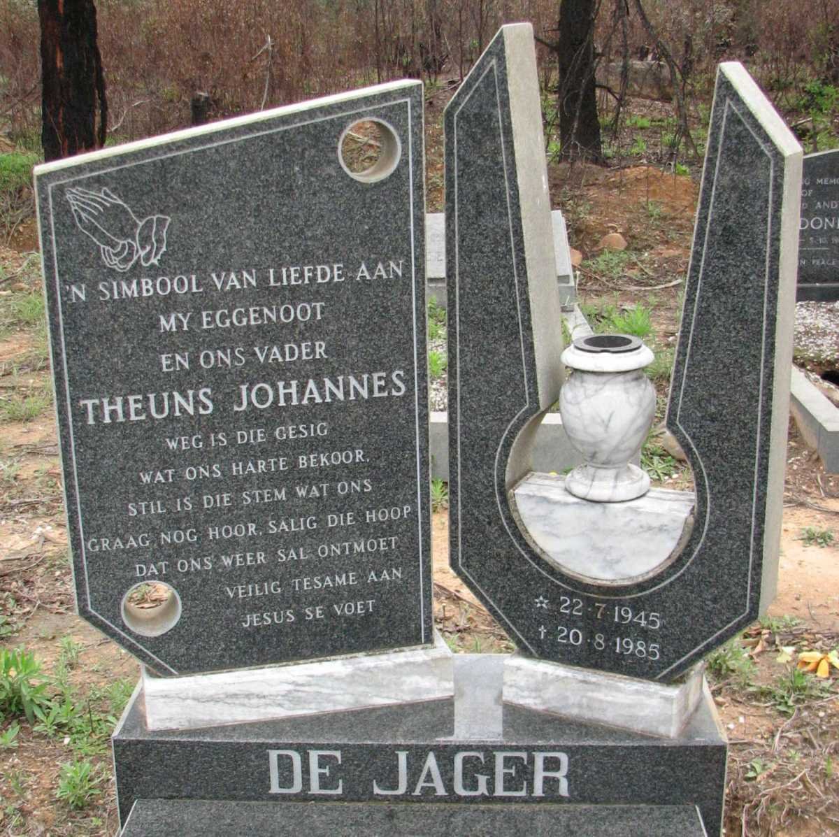 JAGER Theunis Johannes, de 1945-1985