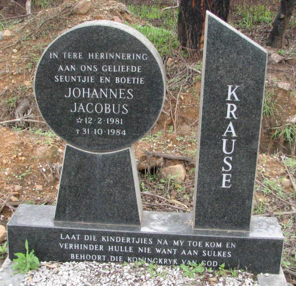 KRAUSE Johannes Jacobus 1981-1984