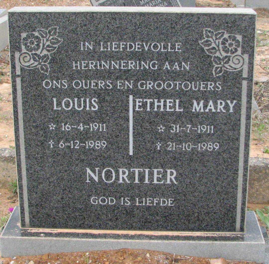 NORTIER Louis 1911-1989 &amp; Ethel Mary 1911-1989