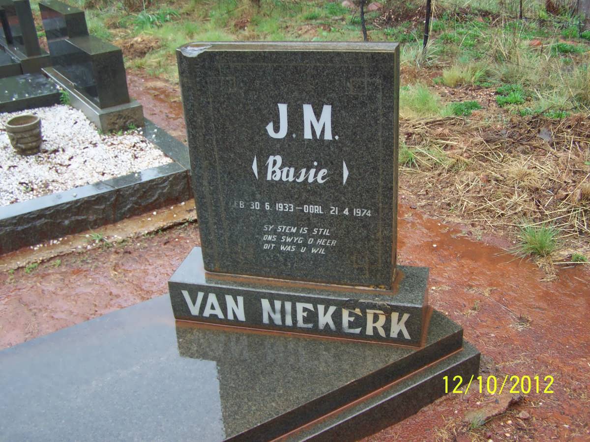 NIEKERK J.M., van 1933-1974