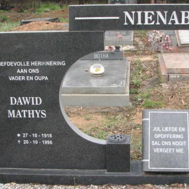 NIENABER Dawid Mathys 1918-1996 &amp; Martha Catharina Joachinmina 1923-2003