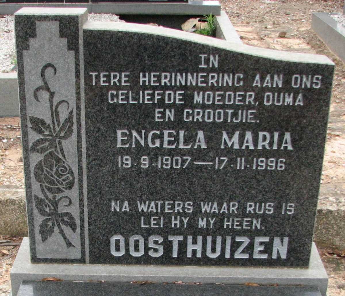 OOSTHUIZEN Hendrik Johannes 1909-1980 &amp; Engela Maria 1907-1996