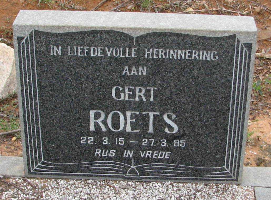 ROETS Gert 1915-1985