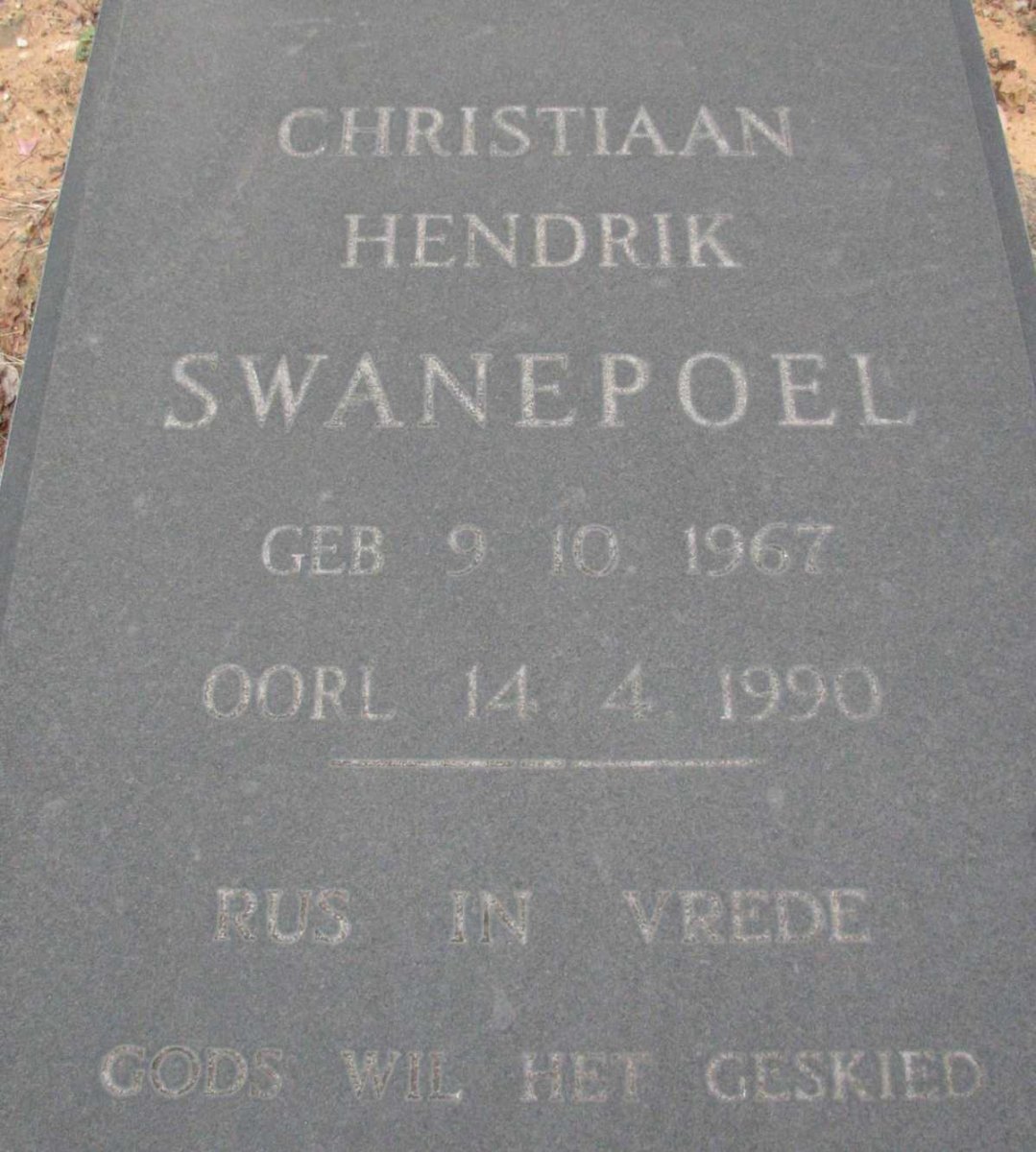 SWANEPOEL Christiaan Hendrik 1967-1990