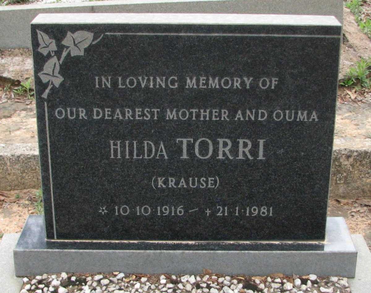 TORRI Hilda nee KRAUSE 1916-1981