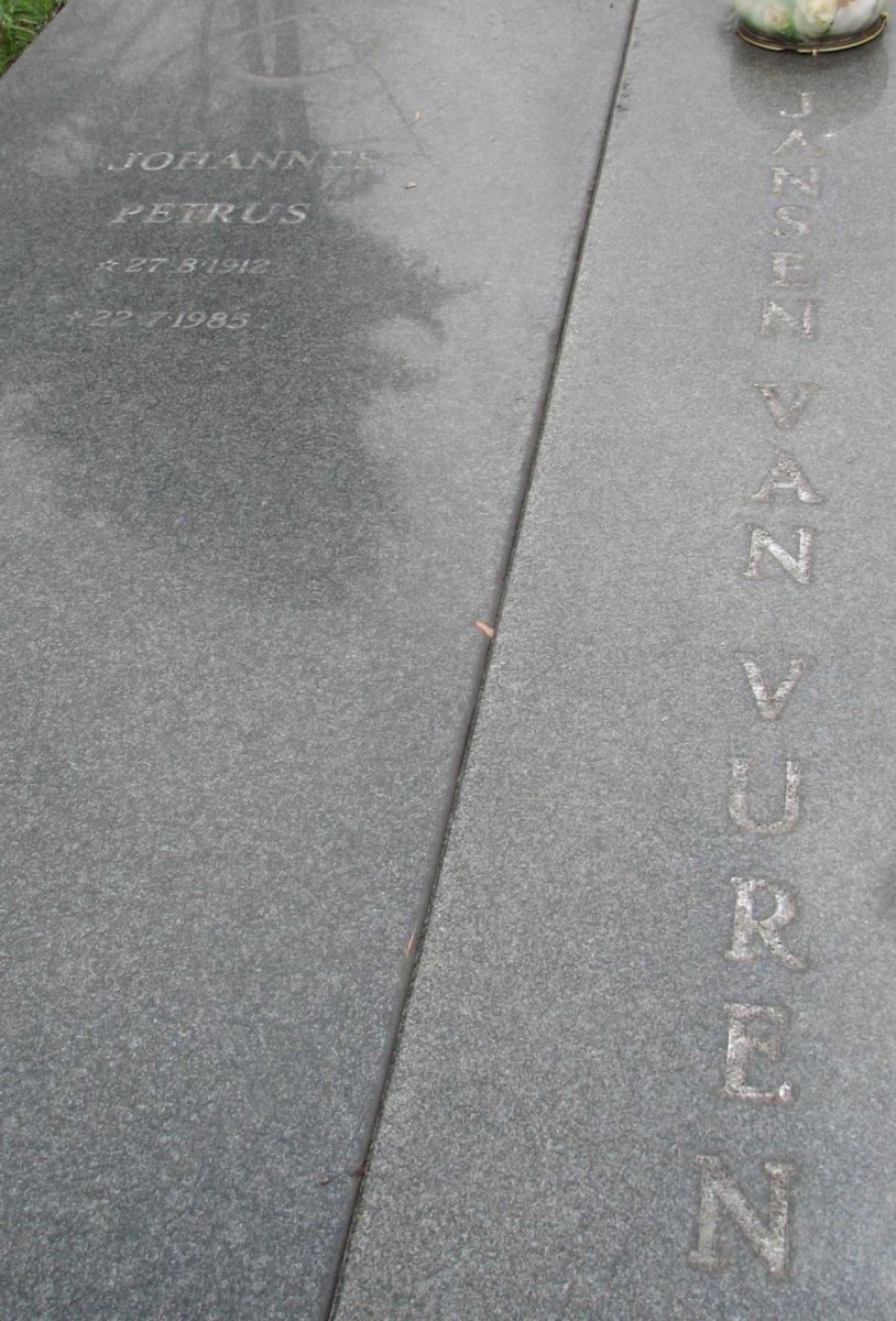 VUREN Johannes Petrus, Jansen van 1912-1985 &amp; Elizabeth Jacoba 1918-2005