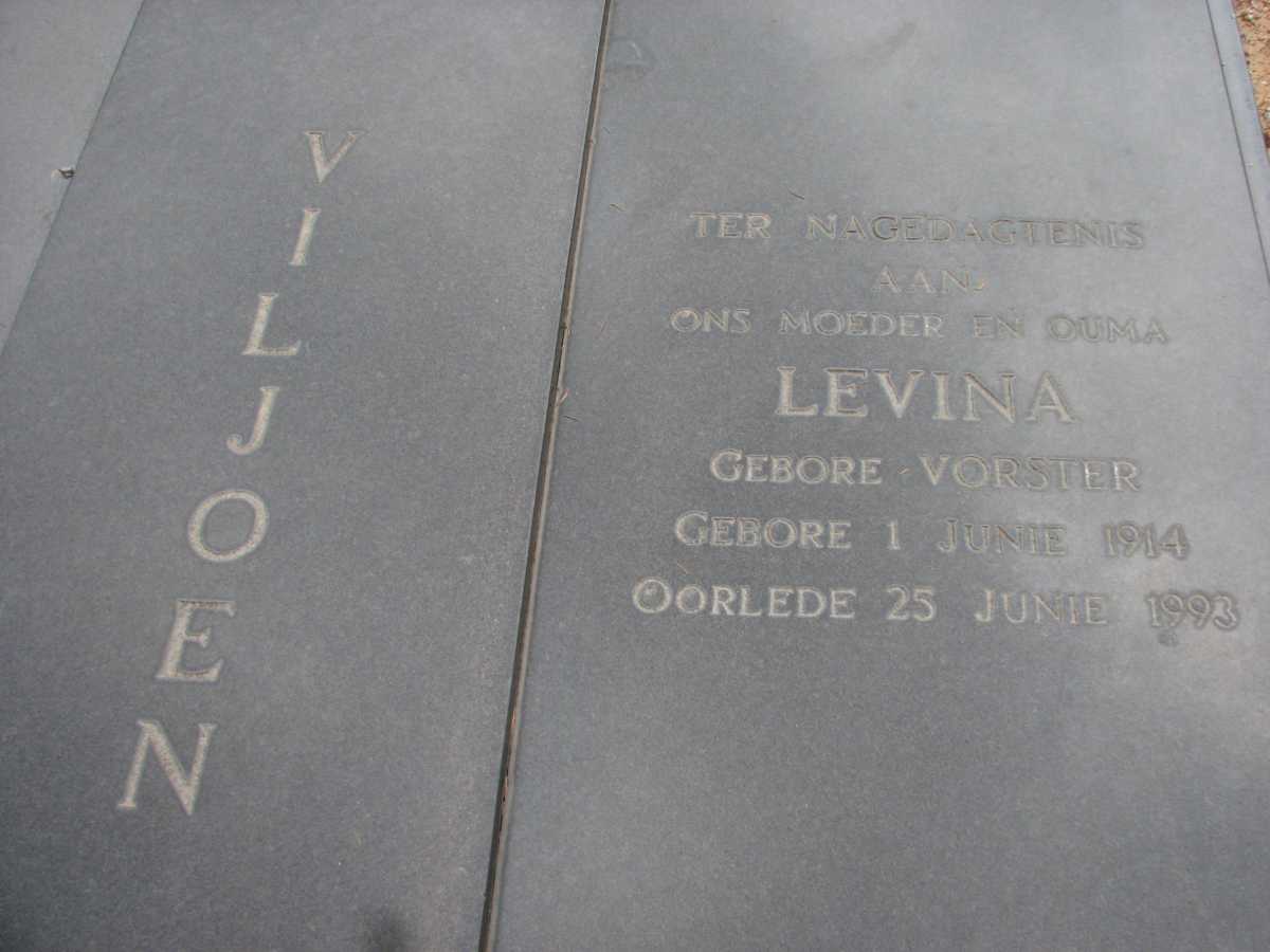 VILJOEN Jacobus Izak 1899-1980 &amp; Levina VORSTER 1914-1993