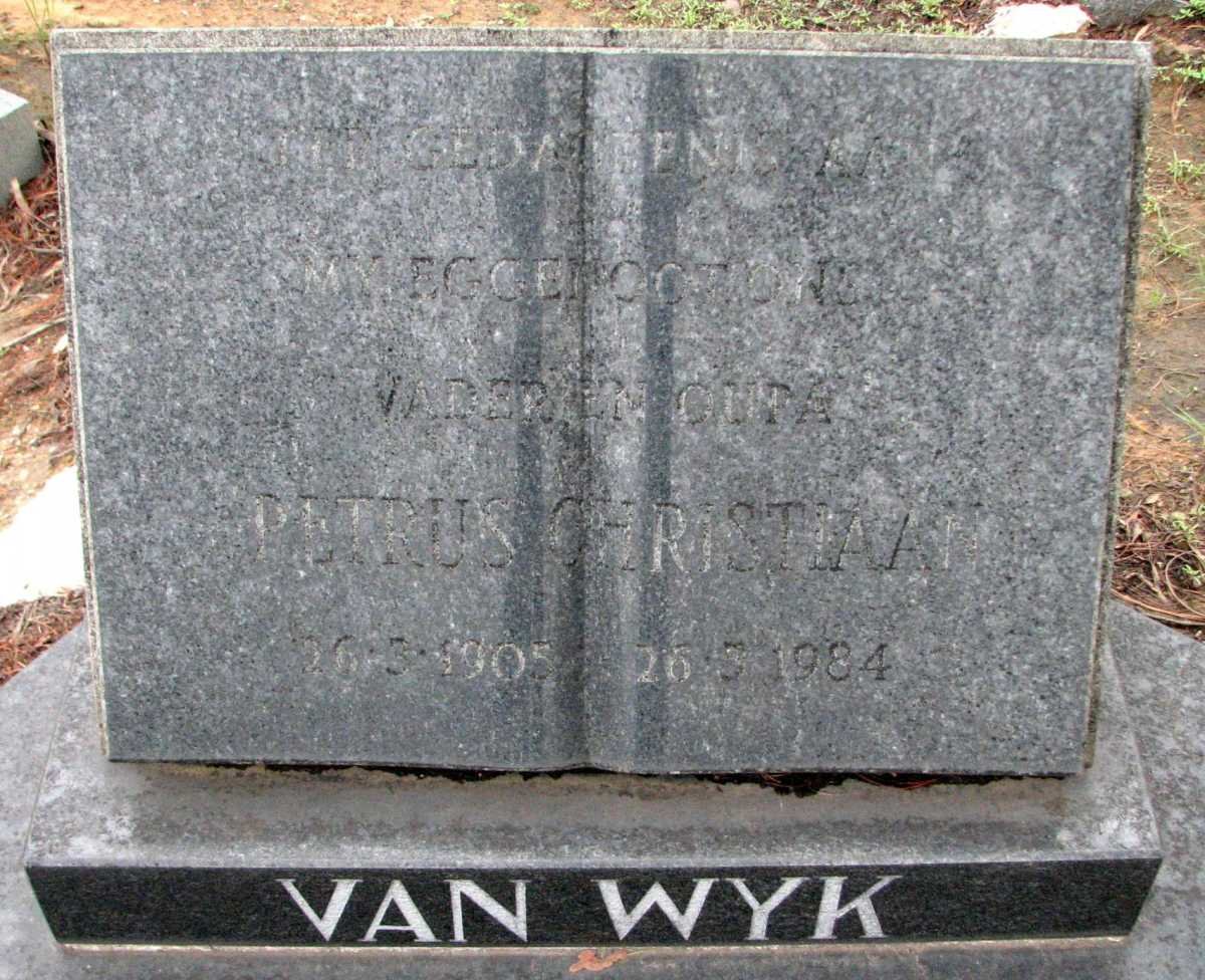 WYK Petrus Christiaan, van 1905-1984