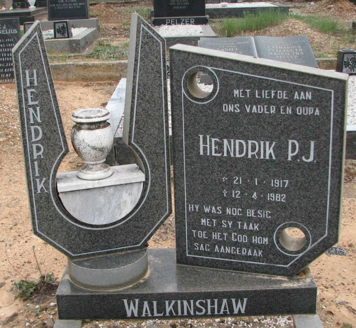 WALKINSHAW Hendrik P.J. 1917-1982
