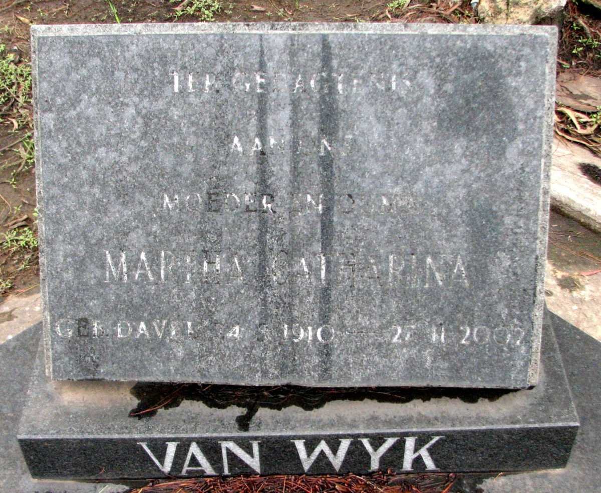 WYK Martha Catharina, van 1910-2002