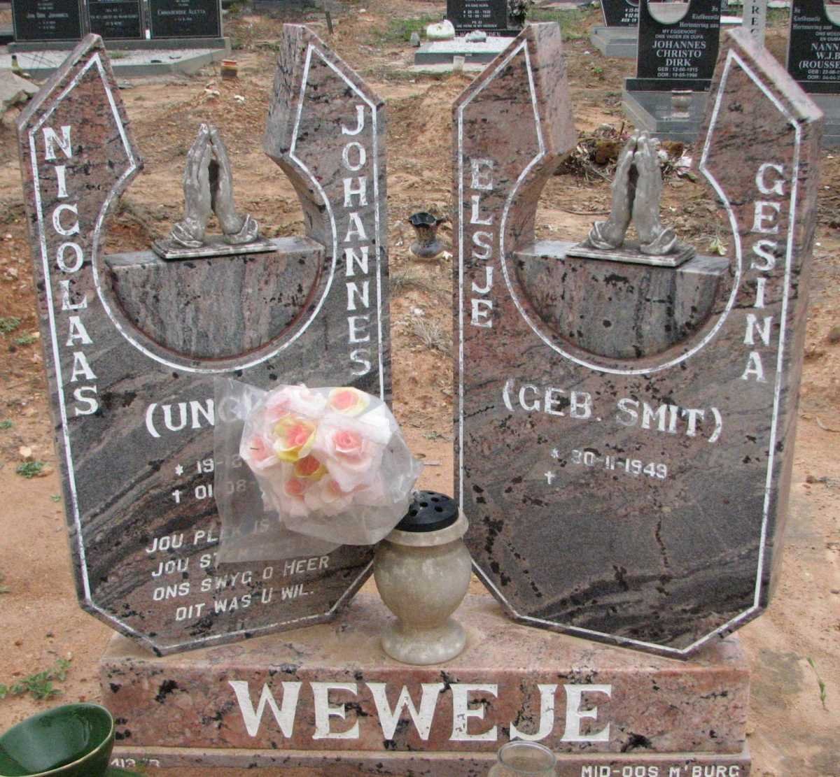 WEWEJE Nicolaas Johannes ?-? &amp; Elsje Gesina SMIT 1949-
