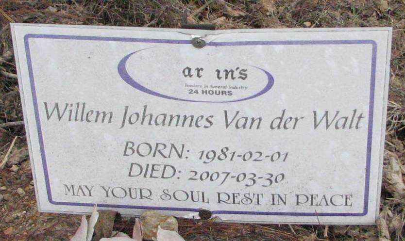 WALT Willem Johannes, van der 1981-2007