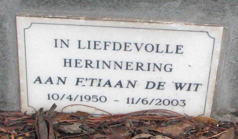 WIT F'Tiaan, de 1950-2003