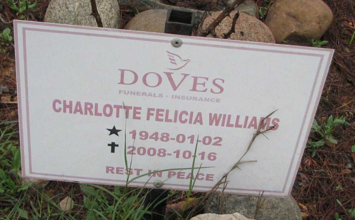 WILLIAMS Charlotte Felecia 1948-2008