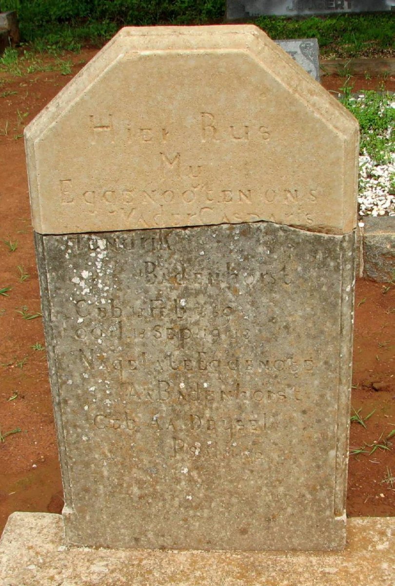 BADENHORST Casparis Hendrik 1960-1943
